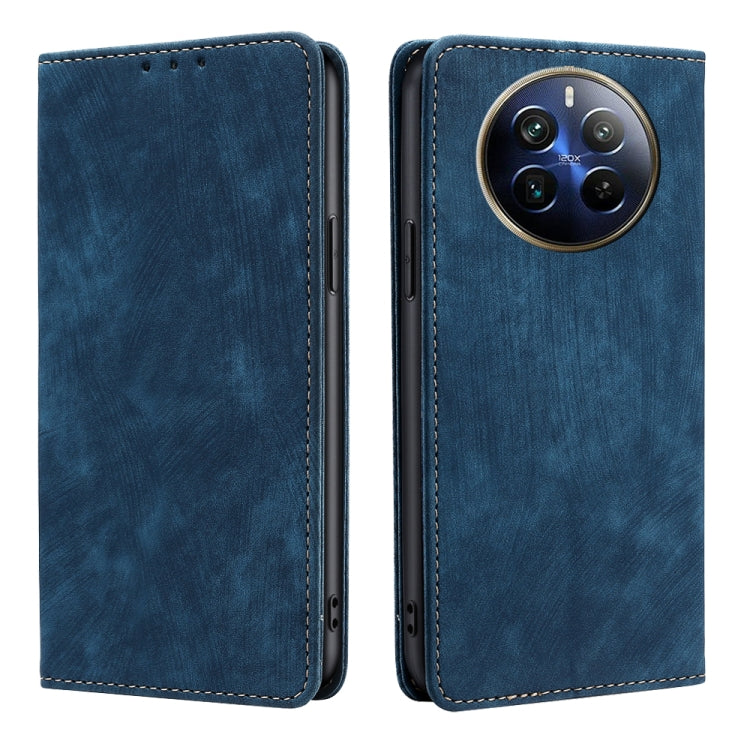 RFID Anti-theft Brush Magnetic Leather Phone Case, For Realme C75 4G / 14x 5G Global, For Realme 13 Pro 5G, For Realme C61 4G, For Realme GT Neo6 SE, For Realme 12 5G, For Realme 12+ 5G, For Realme 12 Pro 5G, For Realme GT5 Pro 5G, For Realme 11 4G