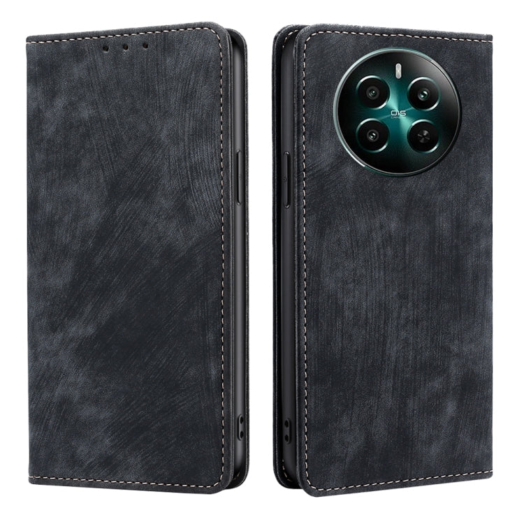 RFID Anti-theft Brush Magnetic Leather Phone Case, For Realme C75 4G / 14x 5G Global, For Realme 13 Pro 5G, For Realme C61 4G, For Realme GT Neo6 SE, For Realme 12 5G, For Realme 12+ 5G, For Realme 12 Pro 5G, For Realme GT5 Pro 5G, For Realme 11 4G