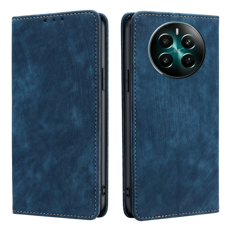 RFID Anti-theft Brush Magnetic Leather Phone Case, For Realme C75 4G / 14x 5G Global, For Realme 13 Pro 5G, For Realme C61 4G, For Realme GT Neo6 SE, For Realme 12 5G, For Realme 12+ 5G, For Realme 12 Pro 5G, For Realme GT5 Pro 5G, For Realme 11 4G
