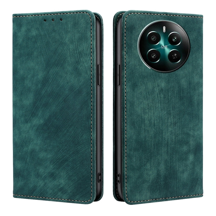 RFID Anti-theft Brush Magnetic Leather Phone Case, For Realme C75 4G / 14x 5G Global, For Realme 13 Pro 5G, For Realme C61 4G, For Realme GT Neo6 SE, For Realme 12 5G, For Realme 12+ 5G, For Realme 12 Pro 5G, For Realme GT5 Pro 5G, For Realme 11 4G