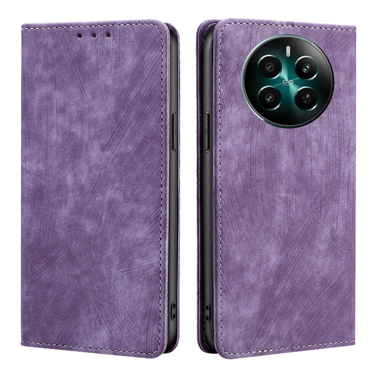 RFID Anti-theft Brush Magnetic Leather Phone Case, For Realme C75 4G / 14x 5G Global, For Realme 13 Pro 5G, For Realme C61 4G, For Realme GT Neo6 SE, For Realme 12 5G, For Realme 12+ 5G, For Realme 12 Pro 5G, For Realme GT5 Pro 5G, For Realme 11 4G