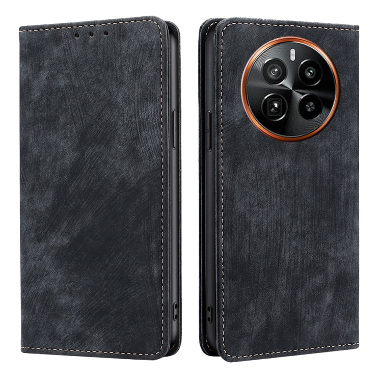 RFID Anti-theft Brush Magnetic Leather Phone Case, For Realme C75 4G / 14x 5G Global, For Realme 13 Pro 5G, For Realme C61 4G, For Realme GT Neo6 SE, For Realme 12 5G, For Realme 12+ 5G, For Realme 12 Pro 5G, For Realme GT5 Pro 5G, For Realme 11 4G
