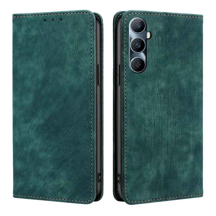 RFID Anti-theft Brush Magnetic Leather Phone Case, For Realme 11 5G Global / 11x 5G, For Realme 11 5G, For Realme 11 Pro / 11 Pro+ 5G, For Realme C65 4G