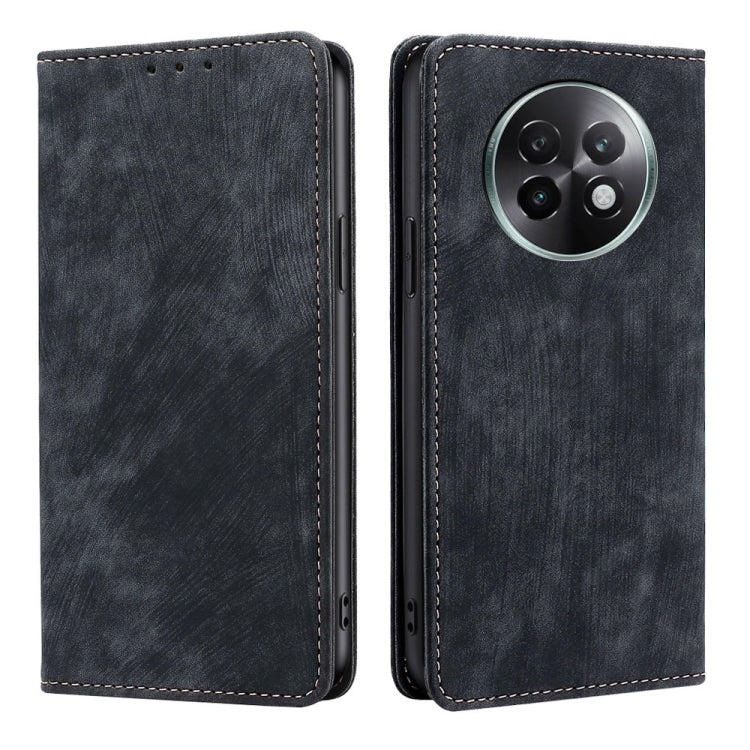 RFID Anti-theft Brush Magnetic Leather Phone Case, For Realme C75 4G / 14x 5G Global, For Realme 13 Pro 5G, For Realme C61 4G, For Realme GT Neo6 SE, For Realme 12 5G, For Realme 12+ 5G, For Realme 12 Pro 5G, For Realme GT5 Pro 5G, For Realme 11 4G