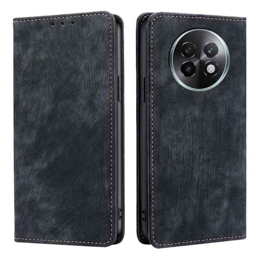 RFID Anti-theft Brush Magnetic Leather Phone Case, For Realme 13 Pro 5G, For Realme C61 4G, For Realme GT Neo6 SE, For Realme 12 5G, For Realme 12+ 5G, For Realme 12 Pro 5G, For Realme GT5 Pro 5G, For Realme 11 4G, For Realme GT5 / GT5 240W