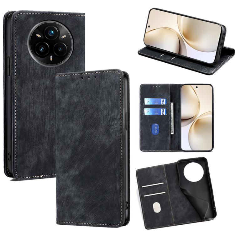 RFID Anti-theft Brush Magnetic Leather Phone Case, For Realme 15T 5G Global, For Realme C71 4G, For Realme GT 7 5G Global, For Realme 14 5G Global, For Realme P3 Ultra 5G, For Realme P3 Pro 5G Global, For Realme 14 Pro+ 5G, For Realme 14 Pro 5G Global ...