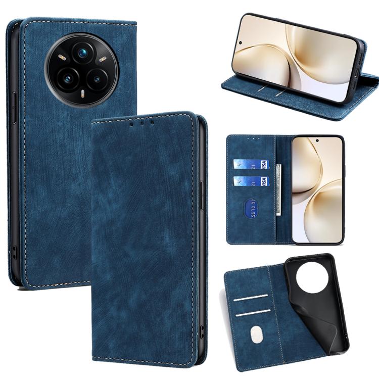 RFID Anti-theft Brush Magnetic Leather Phone Case, For Realme 15T 5G Global, For Realme C71 4G, For Realme GT 7 5G Global, For Realme 14 5G Global, For Realme P3 Ultra 5G, For Realme P3 Pro 5G Global, For Realme 14 Pro+ 5G, For Realme 14 Pro 5G Global ...