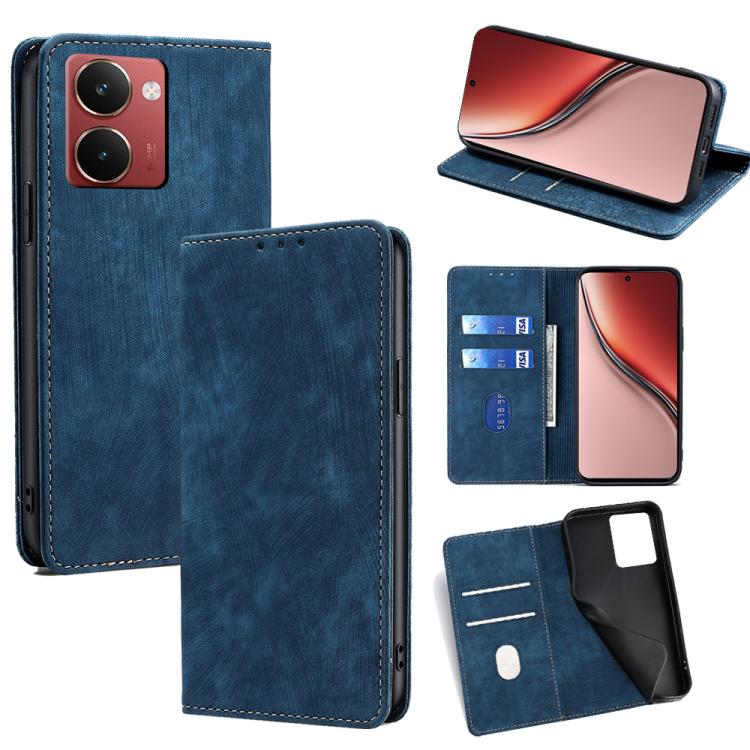 RFID Anti-theft Brush Magnetic Leather Phone Case, For Realme 15T 5G Global, For Realme C71 4G, For Realme GT 7 5G Global, For Realme 14 5G Global, For Realme P3 Ultra 5G, For Realme P3 Pro 5G Global, For Realme 14 Pro+ 5G, For Realme 14 Pro 5G Global ...