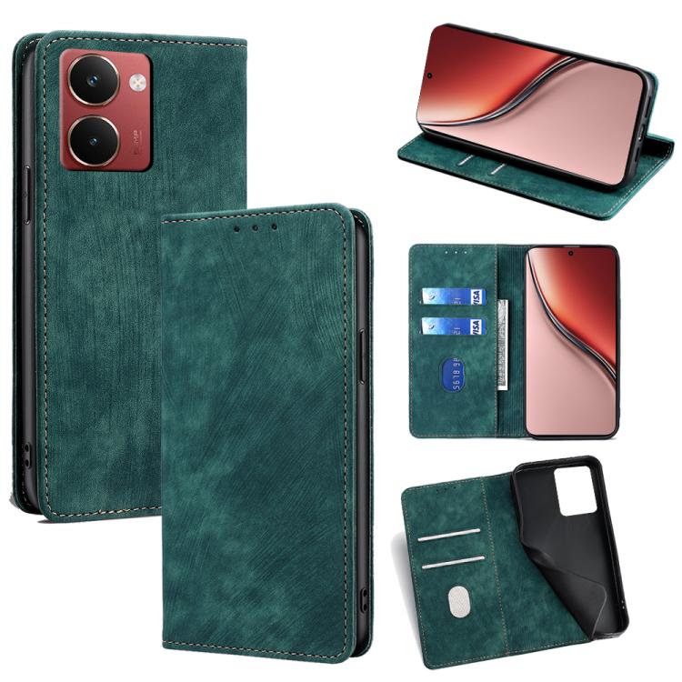 RFID Anti-theft Brush Magnetic Leather Phone Case, For Realme 15T 5G Global, For Realme C71 4G, For Realme GT 7 5G Global, For Realme 14 5G Global, For Realme P3 Ultra 5G, For Realme P3 Pro 5G Global, For Realme 14 Pro+ 5G, For Realme 14 Pro 5G Global ...