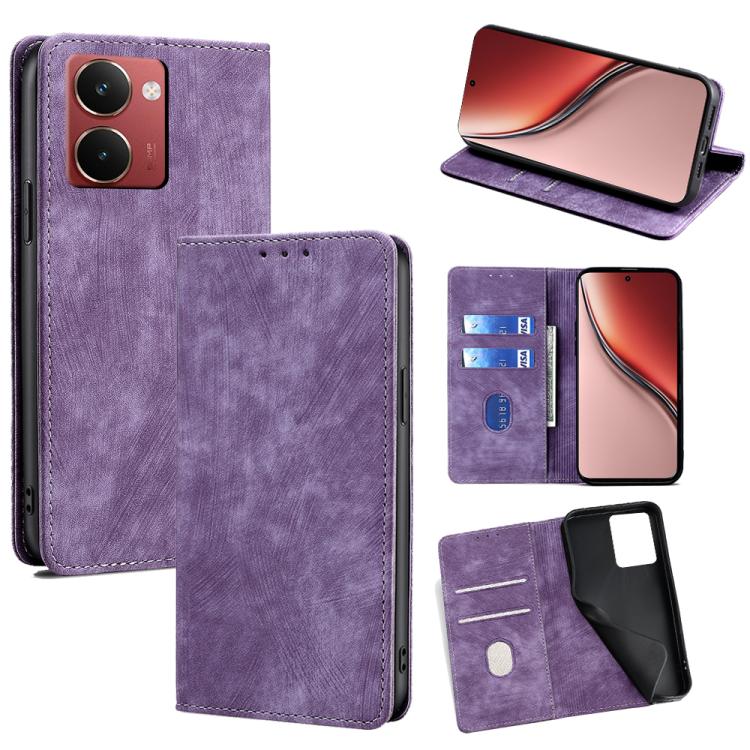 RFID Anti-theft Brush Magnetic Leather Phone Case, For Realme 15T 5G Global, For Realme C71 4G, For Realme GT 7 5G Global, For Realme 14 5G Global, For Realme P3 Ultra 5G, For Realme P3 Pro 5G Global, For Realme 14 Pro+ 5G, For Realme 14 Pro 5G Global ...