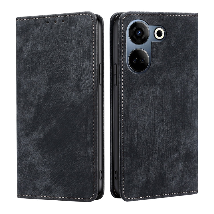 RFID Anti-theft Brush Magnetic Leather Phone Case, For Tecno Pova 6 Neo 4G, For Tecno Camon 30 Pro 5G, For Tecno Camon 30, For Tecno Pova 6 Pro 5G, For Tecno Pova 5 Pro, For Tecno Pova Neo 3, For Tecno Camon 20 Premier 5G, For Tecno Camon 20 Pro 5G    ...