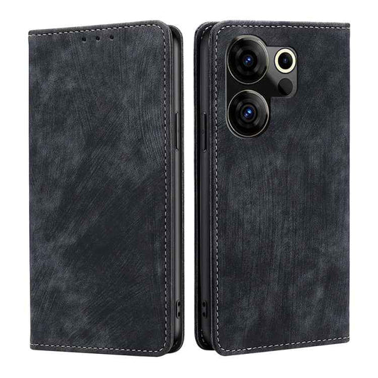 RFID Anti-theft Brush Magnetic Leather Phone Case, For Tecno Camon 20 Premier 5G, For Tecno Camon 20 Pro 5G, For Tecno Camon 20 Pro 4G