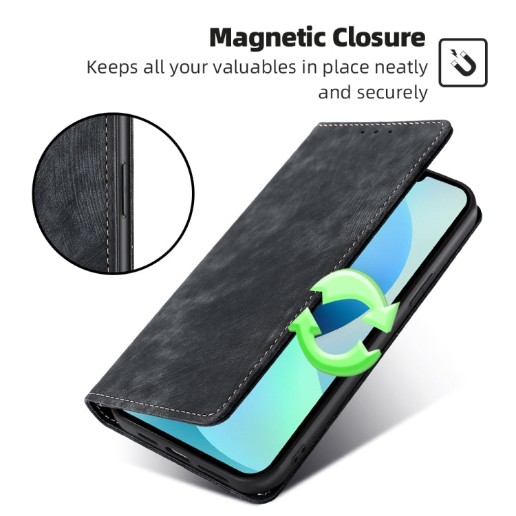 RFID Anti-theft Brush Magnetic Leather Phone Case, For Tecno Camon 20 Premier 5G, For Tecno Camon 20 Pro 5G, For Tecno Camon 20 Pro 4G