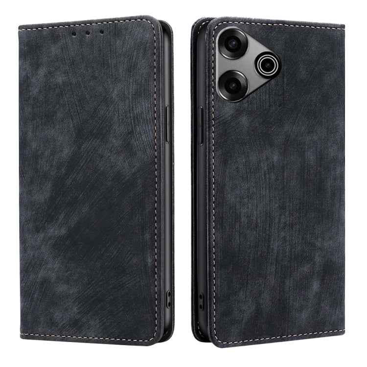 RFID Anti-theft Brush Magnetic Leather Phone Case, For Tecno Pova 6 Neo 4G, For Tecno Camon 30 Pro 5G, For Tecno Camon 30, For Tecno Pova 6 Pro 5G, For Tecno Pova 5 Pro, For Tecno Pova Neo 3, For Tecno Camon 20 Premier 5G, For Tecno Camon 20 Pro 5G    ...