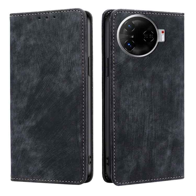 RFID Anti-theft Brush Magnetic Leather Phone Case, For Tecno Pova 6 Neo 4G, For Tecno Camon 30 Pro 5G, For Tecno Camon 30, For Tecno Pova 6 Pro 5G, For Tecno Pova 5 Pro, For Tecno Pova Neo 3, For Tecno Camon 20 Premier 5G, For Tecno Camon 20 Pro 5G    ...