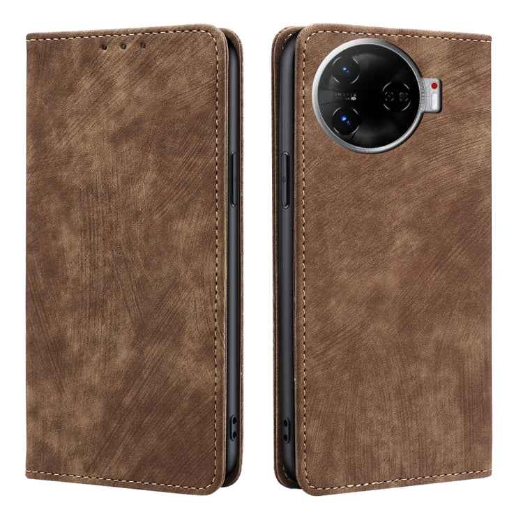 RFID Anti-theft Brush Magnetic Leather Phone Case, For Tecno Pova 6 Neo 4G, For Tecno Camon 30 Pro 5G, For Tecno Camon 30, For Tecno Pova 6 Pro 5G, For Tecno Pova 5 Pro, For Tecno Pova Neo 3, For Tecno Camon 20 Premier 5G, For Tecno Camon 20 Pro 5G    ...