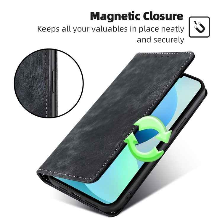 RFID Anti-theft Brush Magnetic Leather Phone Case, For Tecno Pova 6 Neo 4G, For Tecno Camon 30 Pro 5G, For Tecno Camon 30, For Tecno Pova 6 Pro 5G, For Tecno Pova 5 Pro, For Tecno Pova Neo 3, For Tecno Camon 20 Premier 5G, For Tecno Camon 20 Pro 5G    ...