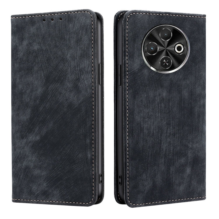 RFID Anti-theft Brush Magnetic Leather Phone Case, For Tecno Pova Slim 5G / Spark Slim 4G, For Tecno Pova 7 Pro, For Tecno Spark 40 Pro+ 4G, For Tecno Spark 40 Pro 4G, For Tecno Camon 40 Premier 5G, For Tecno Spark 30 4G, For Tecno Pova 6 Neo 5G       ...