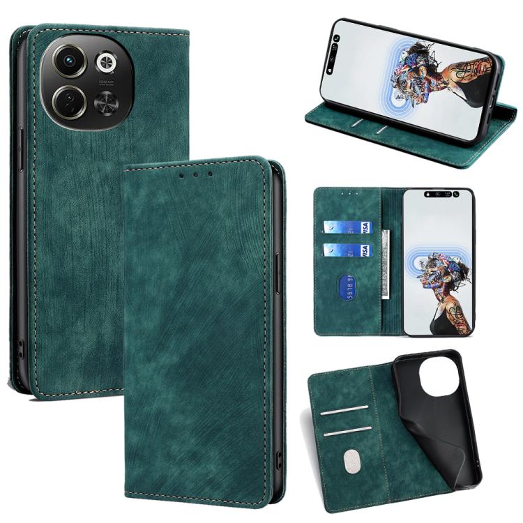 RFID Anti-theft Brush Magnetic Leather Phone Case, For Tecno Pova Slim 5G / Spark Slim 4G, For Tecno Pova 7 Pro, For Tecno Spark 40 Pro+ 4G, For Tecno Spark 40 Pro 4G, For Tecno Camon 40 Premier 5G, For Tecno Spark 30 4G, For Tecno Pova 6 Neo 5G       ...