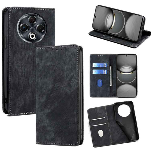 RFID Anti-theft Brush Magnetic Leather Phone Case, For Tecno Spark 30 4G, For Tecno Pova 6 Neo 5G, For Tecno Spark 30C 4G, For Tecno Camon 30 Premier 5G, For Tecno Pova 6 Neo 4G, For Tecno Camon 30 Pro 5G, For Tecno Camon 30, For Tecno Pova 5 Pro      ...