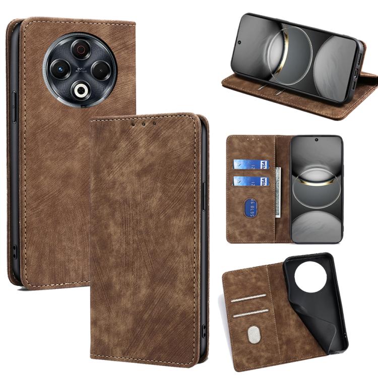 RFID Anti-theft Brush Magnetic Leather Phone Case, For Tecno Pova Slim 5G / Spark Slim 4G, For Tecno Pova 7 Pro, For Tecno Spark 40 Pro+ 4G, For Tecno Spark 40 Pro 4G, For Tecno Camon 40 Premier 5G, For Tecno Spark 30 4G, For Tecno Pova 6 Neo 5G       ...