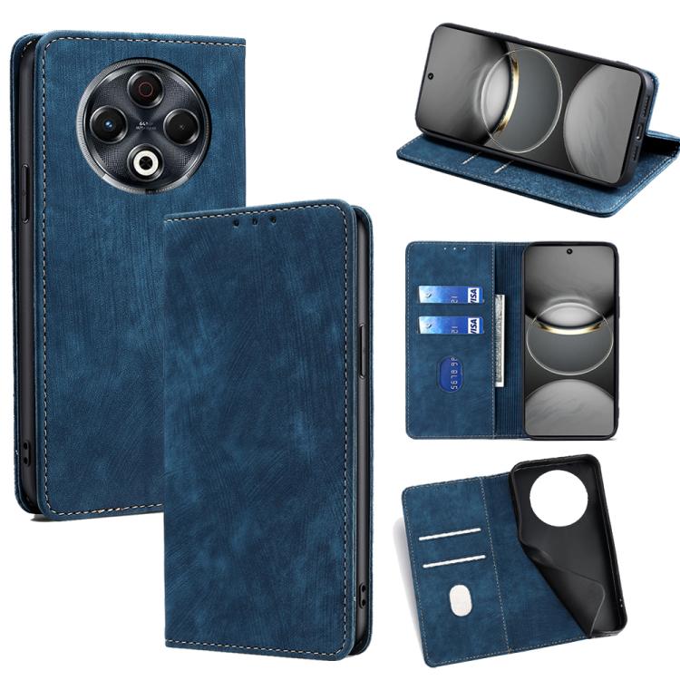 RFID Anti-theft Brush Magnetic Leather Phone Case, For Tecno Pova Slim 5G / Spark Slim 4G, For Tecno Pova 7 Pro, For Tecno Spark 40 Pro+ 4G, For Tecno Spark 40 Pro 4G, For Tecno Camon 40 Premier 5G, For Tecno Spark 30 4G, For Tecno Pova 6 Neo 5G       ...