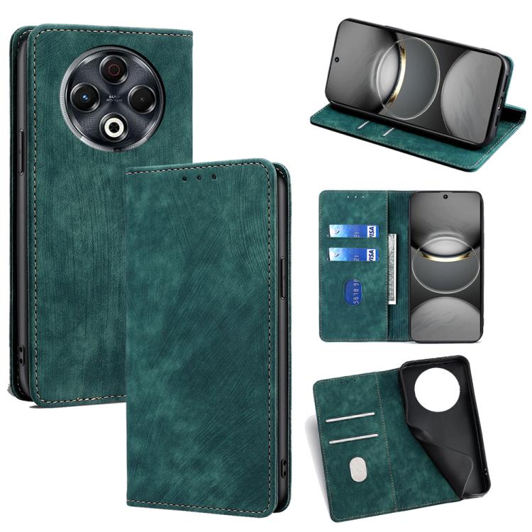 RFID Anti-theft Brush Magnetic Leather Phone Case, For Tecno Pova Slim 5G / Spark Slim 4G, For Tecno Pova 7 Pro, For Tecno Spark 40 Pro+ 4G, For Tecno Spark 40 Pro 4G, For Tecno Camon 40 Premier 5G, For Tecno Spark 30 4G, For Tecno Pova 6 Neo 5G       ...