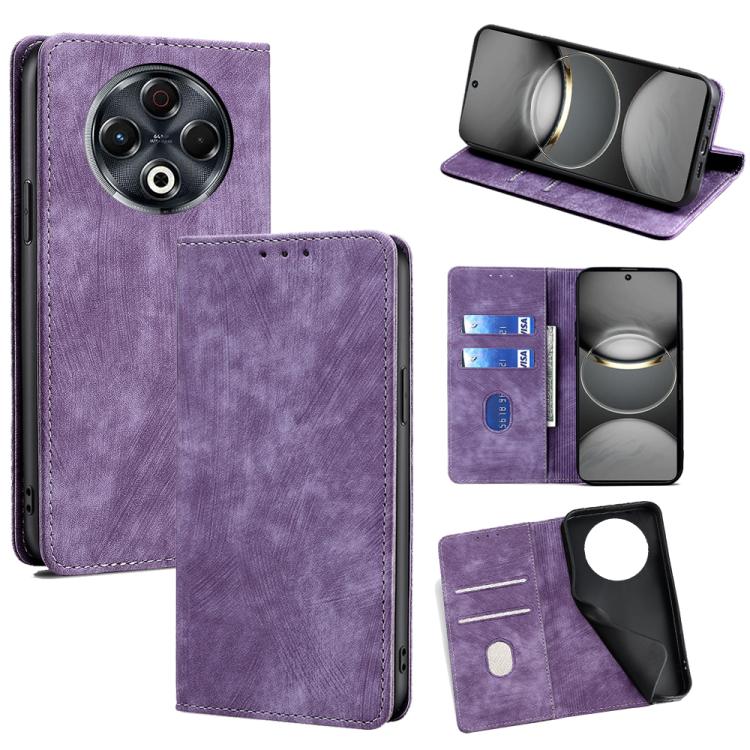 RFID Anti-theft Brush Magnetic Leather Phone Case, For Tecno Pova Slim 5G / Spark Slim 4G, For Tecno Pova 7 Pro, For Tecno Spark 40 Pro+ 4G, For Tecno Spark 40 Pro 4G, For Tecno Camon 40 Premier 5G, For Tecno Spark 30 4G, For Tecno Pova 6 Neo 5G       ...