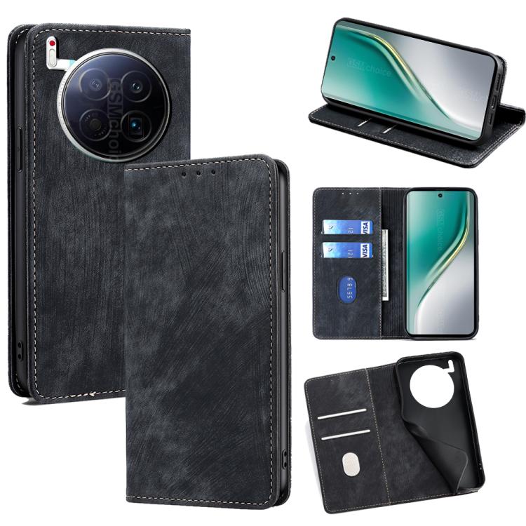 RFID Anti-theft Brush Magnetic Leather Phone Case, For Tecno Pova Slim 5G / Spark Slim 4G, For Tecno Pova 7 Pro, For Tecno Spark 40 Pro+ 4G, For Tecno Spark 40 Pro 4G, For Tecno Camon 40 Premier 5G, For Tecno Spark 30 4G, For Tecno Pova 6 Neo 5G       ...