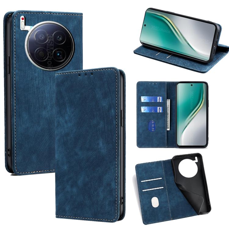 RFID Anti-theft Brush Magnetic Leather Phone Case, For Tecno Pova Slim 5G / Spark Slim 4G, For Tecno Pova 7 Pro, For Tecno Spark 40 Pro+ 4G, For Tecno Spark 40 Pro 4G, For Tecno Camon 40 Premier 5G, For Tecno Spark 30 4G, For Tecno Pova 6 Neo 5G       ...