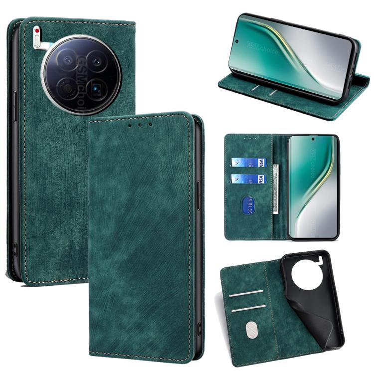 RFID Anti-theft Brush Magnetic Leather Phone Case, For Tecno Pova Slim 5G / Spark Slim 4G, For Tecno Pova 7 Pro, For Tecno Spark 40 Pro+ 4G, For Tecno Spark 40 Pro 4G, For Tecno Camon 40 Premier 5G, For Tecno Spark 30 4G, For Tecno Pova 6 Neo 5G       ...