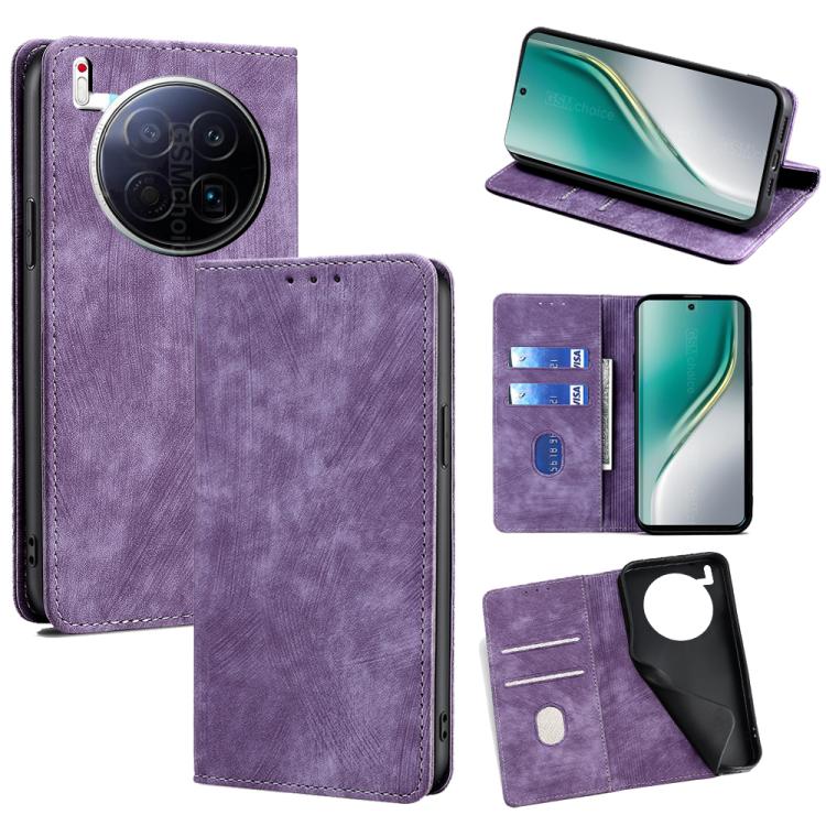 RFID Anti-theft Brush Magnetic Leather Phone Case, For Tecno Pova Slim 5G / Spark Slim 4G, For Tecno Pova 7 Pro, For Tecno Spark 40 Pro+ 4G, For Tecno Spark 40 Pro 4G, For Tecno Camon 40 Premier 5G, For Tecno Spark 30 4G, For Tecno Pova 6 Neo 5G       ...