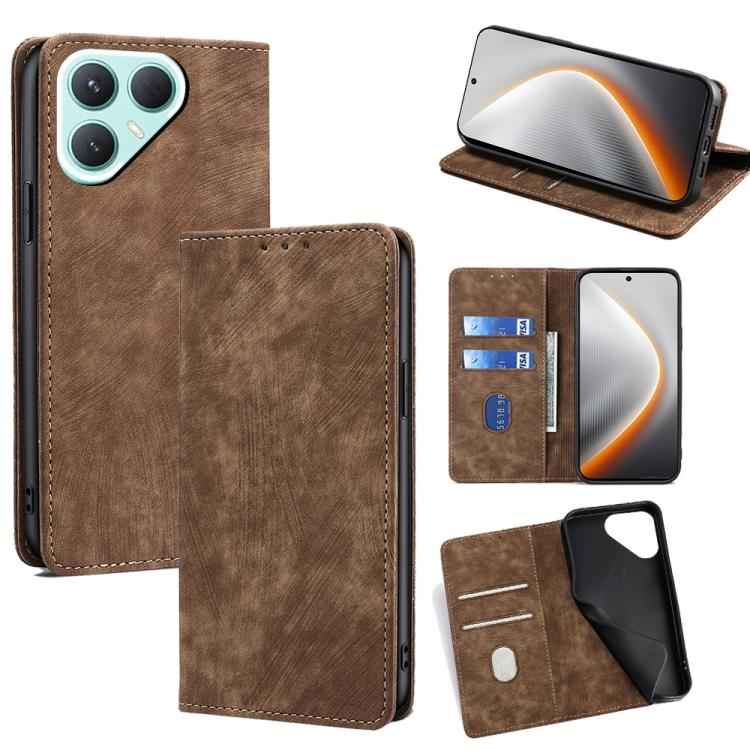 RFID Anti-theft Brush Magnetic Leather Phone Case, For Tecno Pova Slim 5G / Spark Slim 4G, For Tecno Pova 7 Pro, For Tecno Spark 40 Pro+ 4G, For Tecno Spark 40 Pro 4G, For Tecno Camon 40 Premier 5G, For Tecno Spark 30 4G, For Tecno Pova 6 Neo 5G       ...