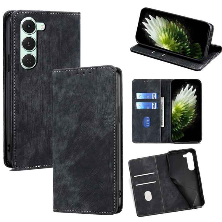 RFID Anti-theft Brush Magnetic Leather Phone Case, For Tecno Pova Slim 5G / Spark Slim 4G, For Tecno Pova 7 Pro, For Tecno Spark 40 Pro+ 4G, For Tecno Spark 40 Pro 4G, For Tecno Camon 40 Premier 5G, For Tecno Spark 30 4G, For Tecno Pova 6 Neo 5G       ...