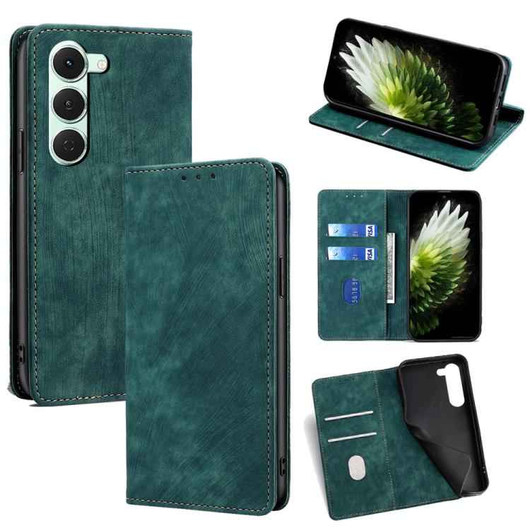 RFID Anti-theft Brush Magnetic Leather Phone Case, For Tecno Pova Slim 5G / Spark Slim 4G, For Tecno Pova 7 Pro, For Tecno Spark 40 Pro+ 4G, For Tecno Spark 40 Pro 4G, For Tecno Camon 40 Premier 5G, For Tecno Spark 30 4G, For Tecno Pova 6 Neo 5G       ...
