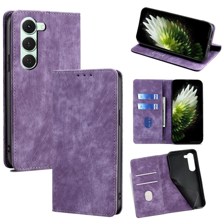 RFID Anti-theft Brush Magnetic Leather Phone Case, For Tecno Pova Slim 5G / Spark Slim 4G, For Tecno Pova 7 Pro, For Tecno Spark 40 Pro+ 4G, For Tecno Spark 40 Pro 4G, For Tecno Camon 40 Premier 5G, For Tecno Spark 30 4G, For Tecno Pova 6 Neo 5G       ...