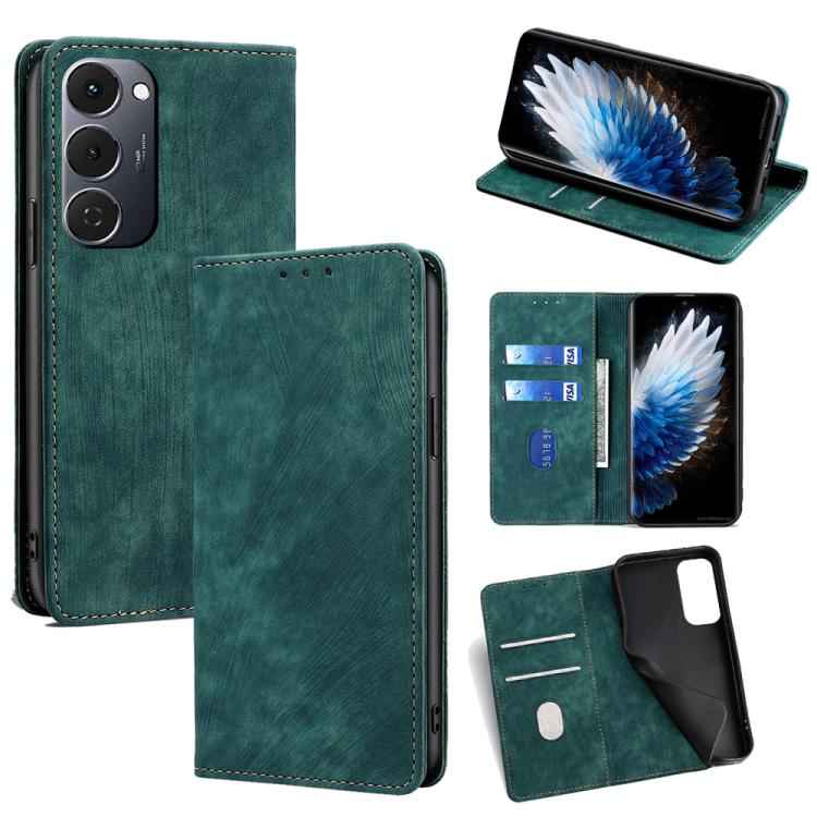 RFID Anti-theft Brush Magnetic Leather Phone Case, For Tecno Pova Slim 5G / Spark Slim 4G, For Tecno Pova 7 Pro, For Tecno Spark 40 Pro+ 4G, For Tecno Spark 40 Pro 4G, For Tecno Camon 40 Premier 5G, For Tecno Spark 30 4G, For Tecno Pova 6 Neo 5G       ...