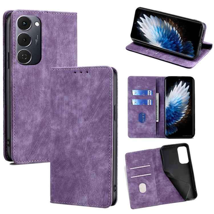 RFID Anti-theft Brush Magnetic Leather Phone Case, For Tecno Pova Slim 5G / Spark Slim 4G, For Tecno Pova 7 Pro, For Tecno Spark 40 Pro+ 4G, For Tecno Spark 40 Pro 4G, For Tecno Camon 40 Premier 5G, For Tecno Spark 30 4G, For Tecno Pova 6 Neo 5G       ...