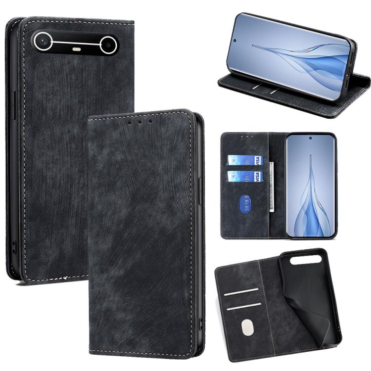 RFID Anti-theft Brush Magnetic Leather Phone Case, For Tecno Pova Slim 5G / Spark Slim 4G, For Tecno Pova 7 Pro, For Tecno Pova 7 5G, For Tecno Spark 40 Pro+ 4G, For Tecno Spark 40 Pro 4G, For Tecno Camon 40 Premier 5G, For Tecno Spark 30 4G           ...