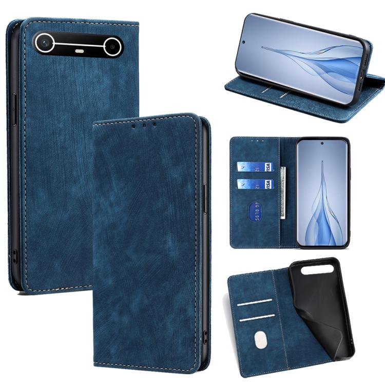 RFID Anti-theft Brush Magnetic Leather Phone Case, For Tecno Pova Slim 5G / Spark Slim 4G, For Tecno Pova 7 Pro, For Tecno Pova 7 5G, For Tecno Spark 40 Pro+ 4G, For Tecno Spark 40 Pro 4G, For Tecno Camon 40 Premier 5G, For Tecno Spark 30 4G           ...