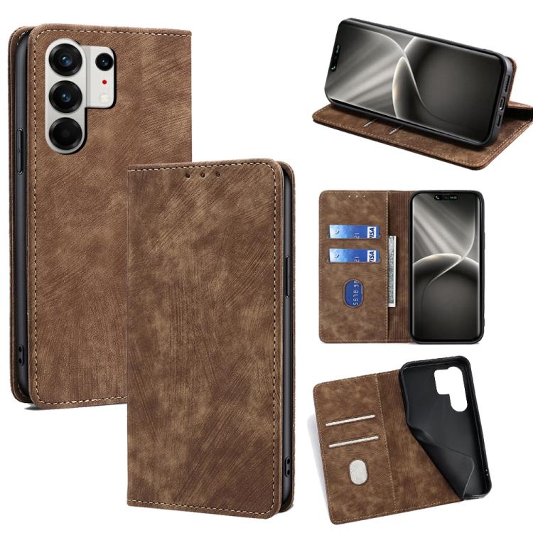 RFID Anti-theft Brush Magnetic Leather Phone Case, For Tecno Pova Curve 2 5G, For Tecno Camon 50 Pro 4G, For Tecno Camon 50 4G, For Tecno Pova Slim 5G / Spark Slim 4G, For Tecno Pova 7 Pro, For Tecno Pova 7 5G, For Tecno Spark 40 Pro+ 4G               ...