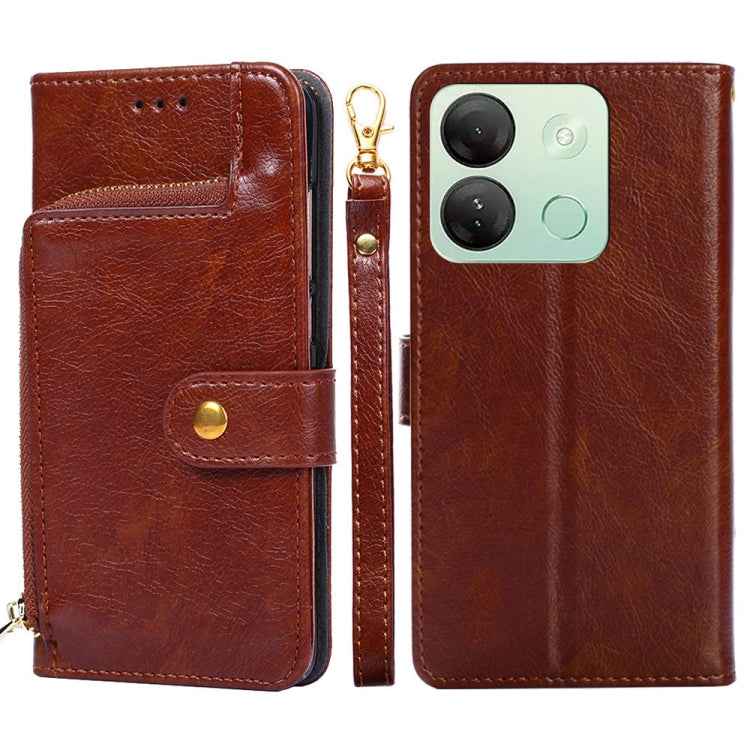 Zipper Bag Leather Phone Case, For Infinix Note 40 Pro 5G, For Infinix Note 40 Pro 4G, For Infinix Note 40 4G, For Infinix Hot 40i, For Infinix Smart 7 HD, For Infinix Note 30 VIP 5G, For Infinix Hot 30i 4G