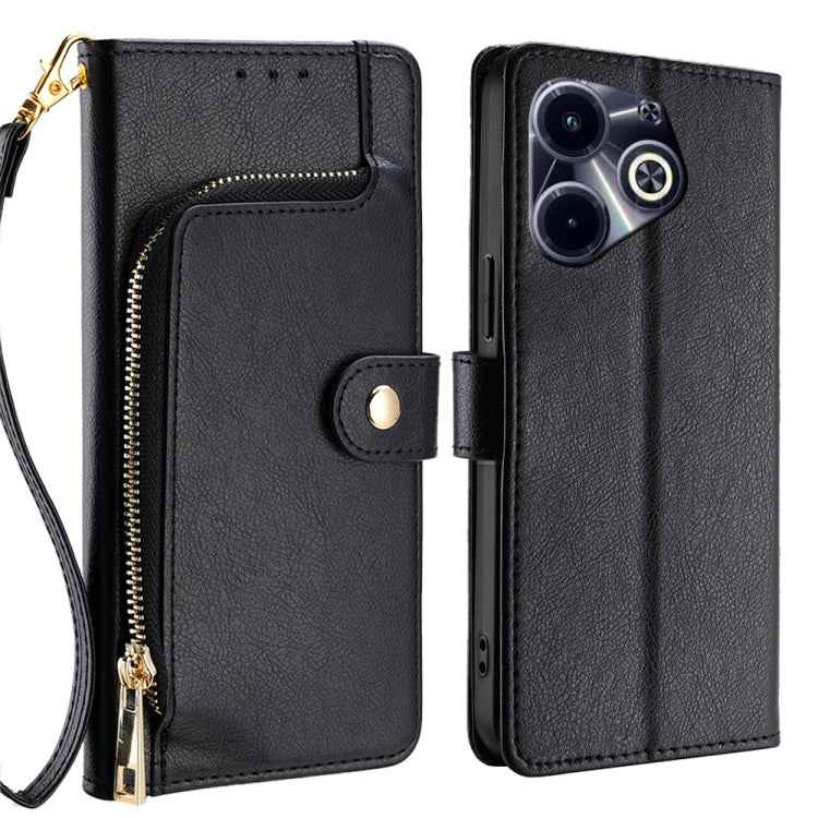 Zipper Bag Leather Phone Case, For Infinix Note 40 Pro 5G, For Infinix Note 40 Pro 4G, For Infinix Note 40 4G, For Infinix Hot 40i, For Infinix Smart 7 HD, For Infinix Note 30 VIP 5G, For Infinix Hot 30i 4G