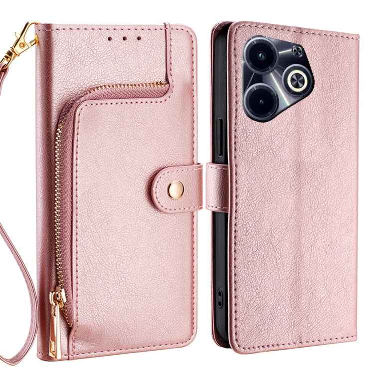 Zipper Bag Leather Phone Case, For Infinix Note 40 Pro 5G, For Infinix Note 40 Pro 4G, For Infinix Note 40 4G, For Infinix Hot 40i, For Infinix Smart 7 HD, For Infinix Note 30 VIP 5G, For Infinix Hot 30i 4G