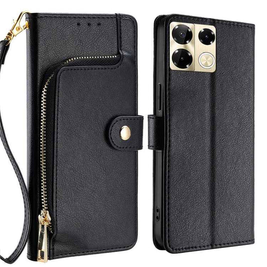 Zipper Bag Leather Phone Case, For Infinix Note 40 Pro 5G, For Infinix Note 40 Pro 4G, For Infinix Note 40 4G, For Infinix Hot 40i, For Infinix Smart 7 HD, For Infinix Note 30 VIP 5G, For Infinix Hot 30i 4G