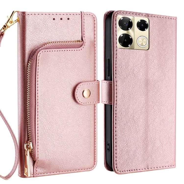 Zipper Bag Leather Phone Case, For Infinix Note 40 Pro 5G, For Infinix Note 40 Pro 4G, For Infinix Note 40 4G, For Infinix Hot 40i, For Infinix Smart 7 HD, For Infinix Note 30 VIP 5G, For Infinix Hot 30i 4G