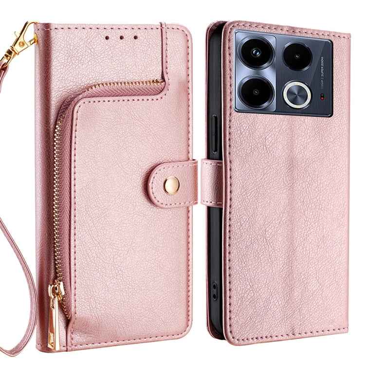 Zipper Bag Leather Phone Case, For Infinix Note 40 Pro 5G, For Infinix Note 40 Pro 4G, For Infinix Note 40 4G, For Infinix Hot 40i, For Infinix Smart 7 HD, For Infinix Note 30 VIP 5G, For Infinix Hot 30i 4G