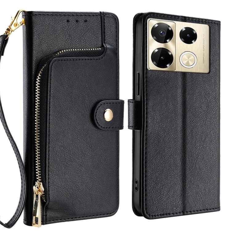 Zipper Bag Leather Phone Case, For Infinix Note 40 Pro 5G, For Infinix Note 40 Pro 4G, For Infinix Note 40 4G, For Infinix Hot 40i, For Infinix Smart 7 HD, For Infinix Note 30 VIP 5G, For Infinix Hot 30i 4G