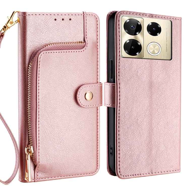 Zipper Bag Leather Phone Case, For Infinix Note 40 Pro 5G, For Infinix Note 40 Pro 4G, For Infinix Note 40 4G, For Infinix Hot 40i, For Infinix Smart 7 HD, For Infinix Note 30 VIP 5G, For Infinix Hot 30i 4G