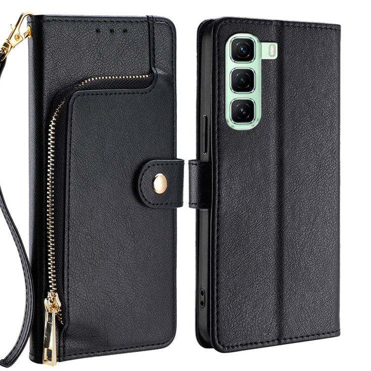 Zipper Bag Leather Phone Case, For Infinix Hot 60 5G, For Infinix Hot 60 Pro+ 4G, For Infinix Hot 60 Pro 4G, For Infinix Smart 10 4G, For Infinix Note 50s 5G, For Infinix Note 50x 5G, For Infinix Note 50 Pro+ 5G, For Infinix Note 50 4G                 ...